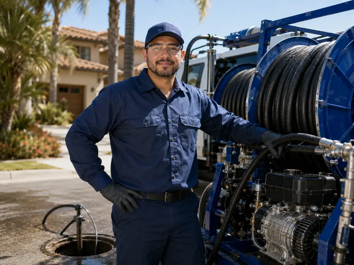 Hydro jet sewer cleaning in Running Springs