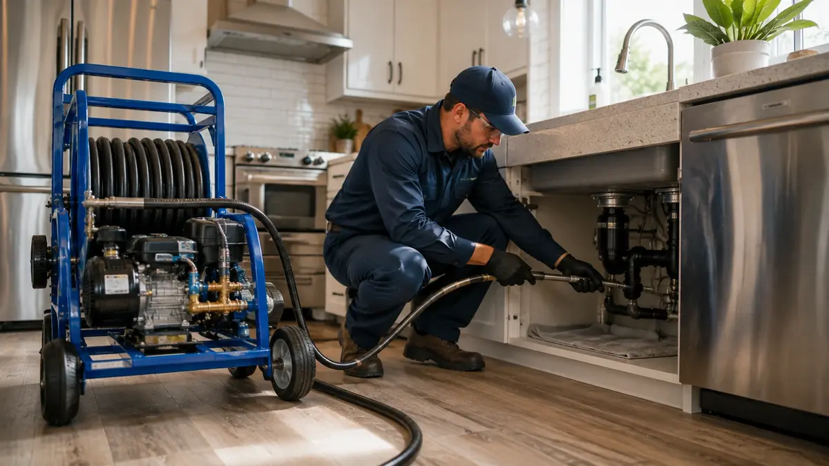 Kitchen Drain Hydro Jetting in Running Springs