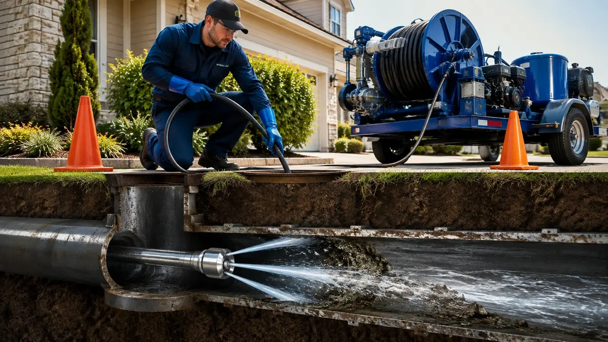 Main Sewer Line Hydro Jet Cleaning in Running Springs
